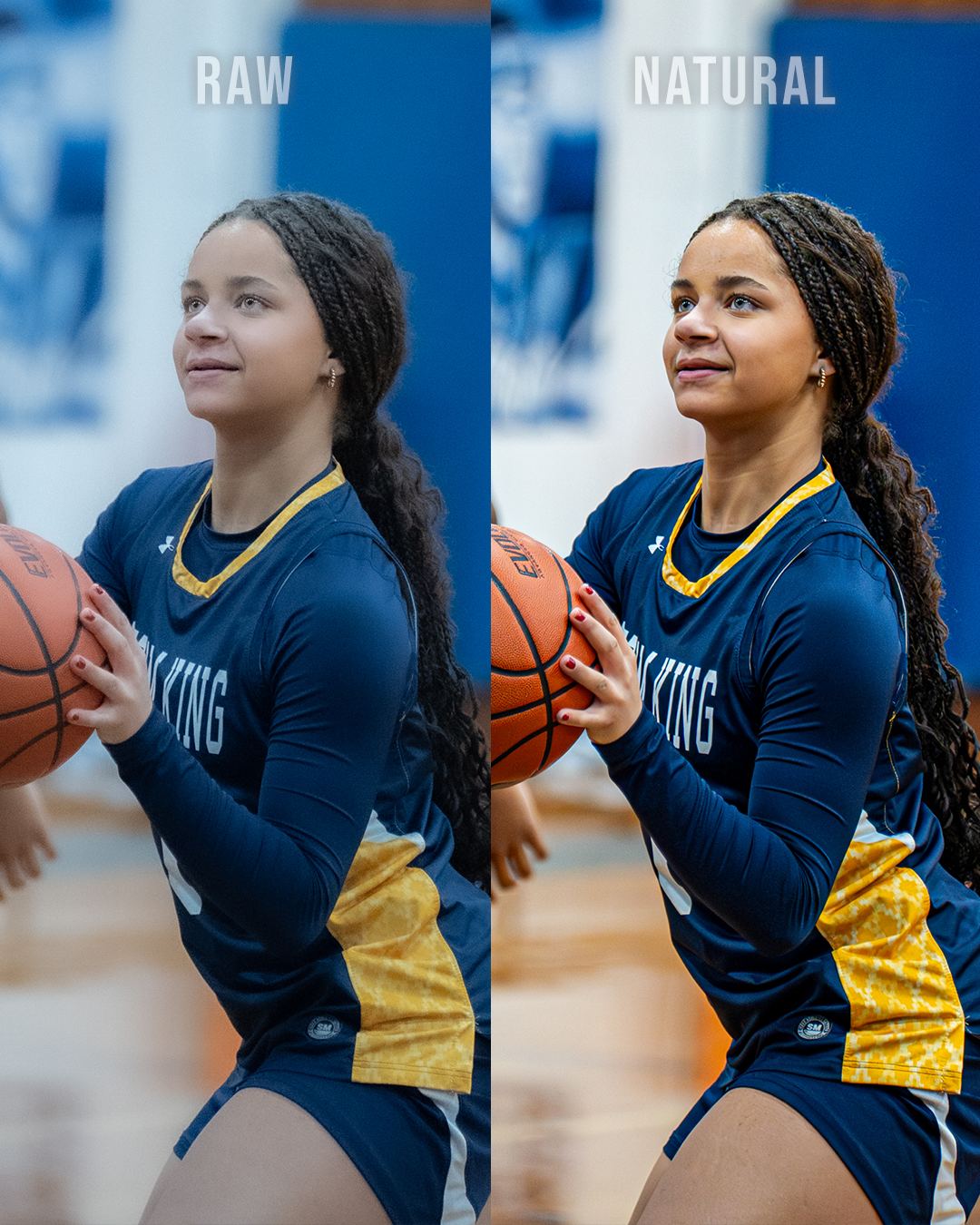 Preset before-and-after example 5
