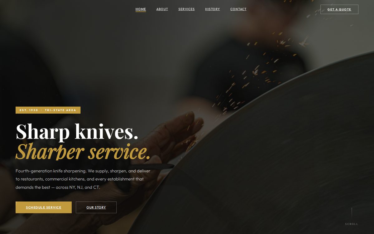 Ambrosi Knife Service homepage