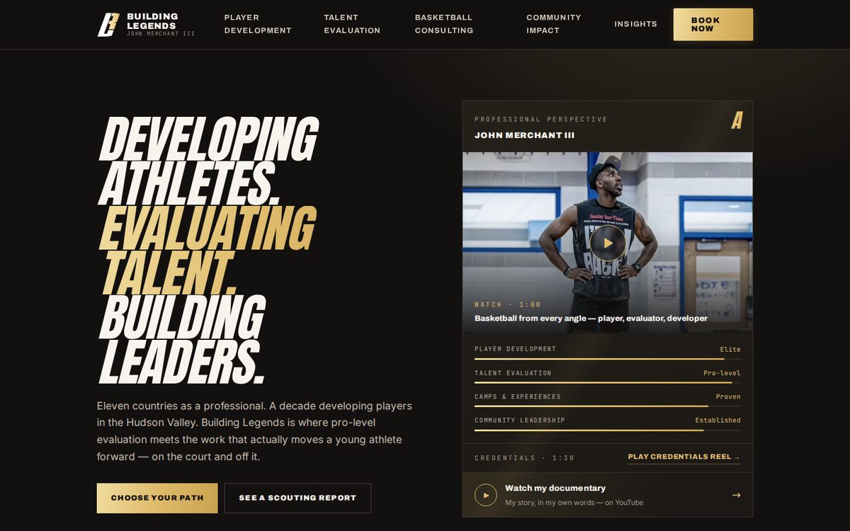 Building Legends homepage