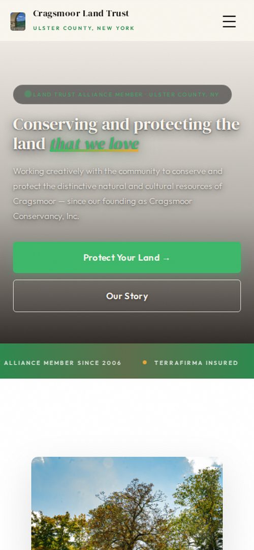 Cragsmoor Land Trust mobile view