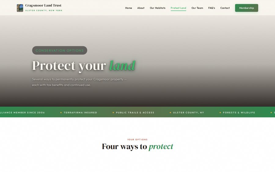 Cragsmoor Land Trust secondary page