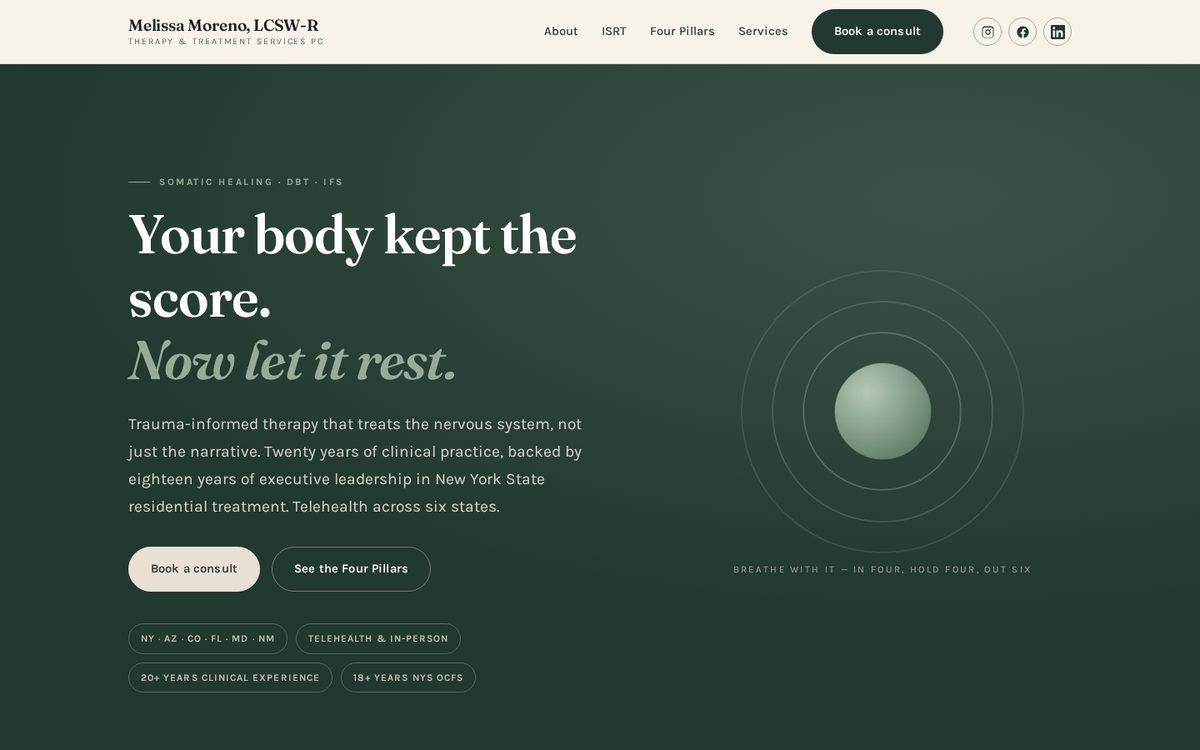 Melissa Moreno, LCSW-R homepage